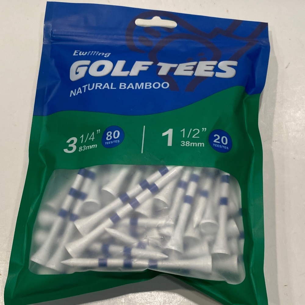 NIP Ewilling Natural Bamboo Golf Tees
